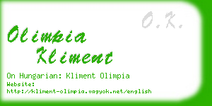 olimpia kliment business card